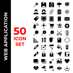 web application icon set include wand,save,direction,user,link,desktop,tablet,mobile,email,spray,signal,shopping,setting,search,zoom,cut,ruler,bookmark,reload,pencil,paint,medal,pen,lock,unlock