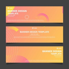 Set of modern abstract vector banners design. Template ready for use in web or print design.