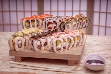 sushi and 
Japanese food