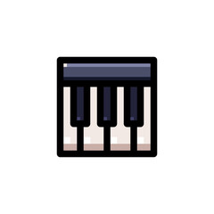 Piano Apps Icon Filled Outline Art Illustration Logo Vector
