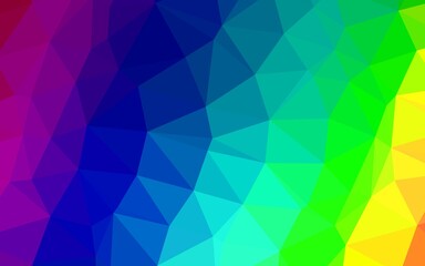 Fototapeta na wymiar Light Multicolor, Rainbow vector triangle mosaic template.