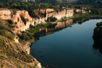 Beautiful and wild nature in Europe.  Colored and amazing landscape in Moldova.