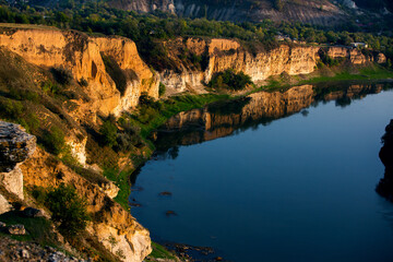 Beautiful and wild nature in Europe.  Colored and amazing landscape in Moldova.