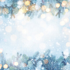 2020 Merry Christmas and New Year holidays background.