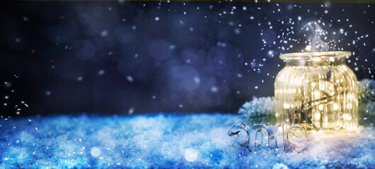 Christmas decoration, Christmas and New Year holidays background, winter season.
