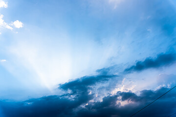 White glow in the sky