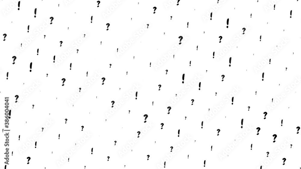 Poster set of different punctuation marks sketch doodles being animated. hand-drawn moving scribble on whit