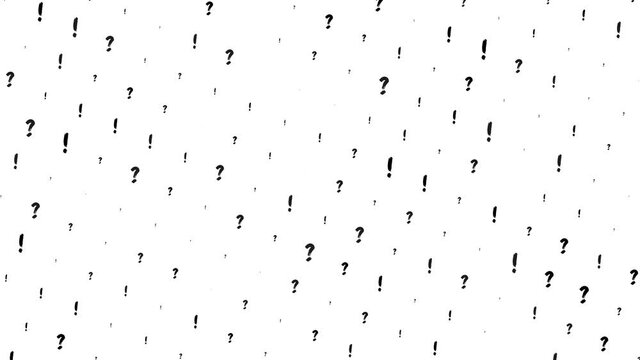 Set of different punctuation marks sketch doodles being animated. Hand-drawn moving scribble on white background.
