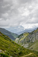 Fototapeta premium swiss nature at cloudy eather. swiss destinatons and travel idea