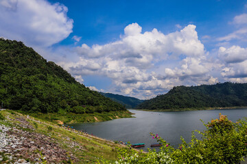 Naklejka na ściany i meble Natural Landscape and Lake Scenery Lake in Thailand