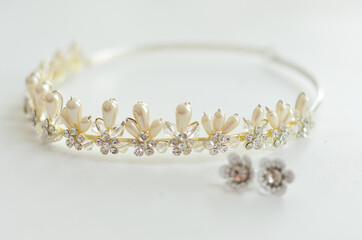 silver earrings with diamonds