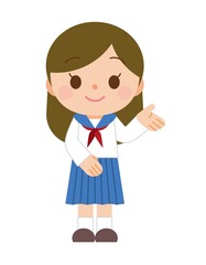 案内 学生 女性