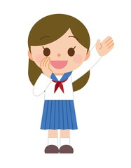 呼ぶ 学生 女性