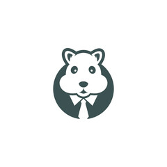 logo design hamster business icon vector