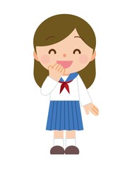 笑う 学生 女性