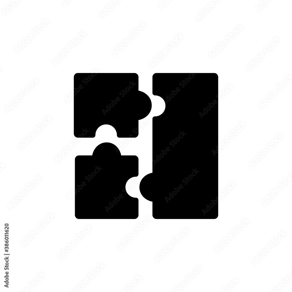 Poster extensions and puzzle icon. perfect use for website, poster, banner, presentation, print template, a