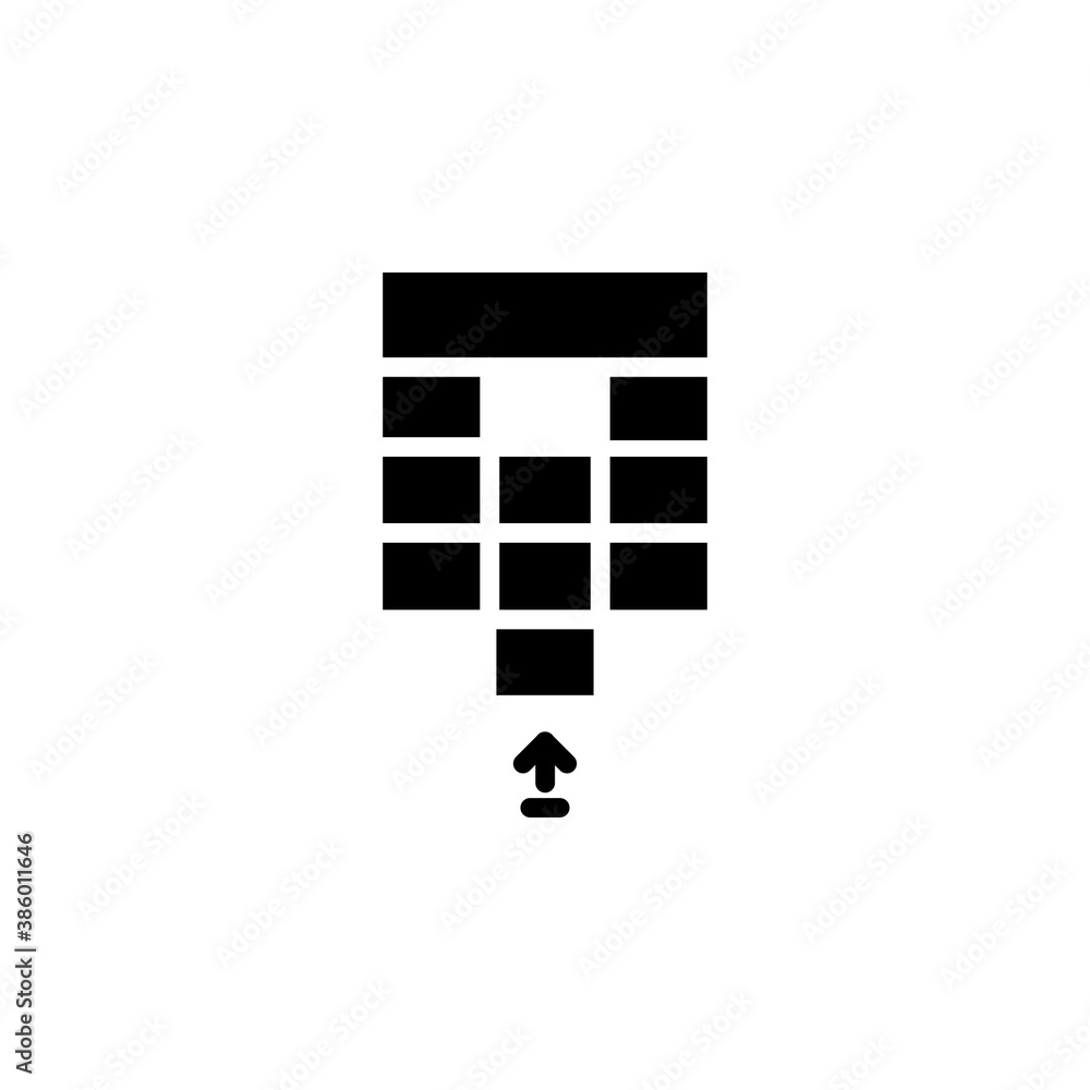 Poster insert row icon. perfect use for website, poster, banner, presentation, print template, application 
