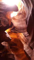 Eroded Slot Canyon Walls - Antelope Canyon , Northern Arizona