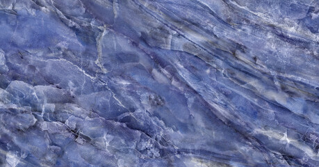 Blue Natural Onyx Stone Texture Closeup Background