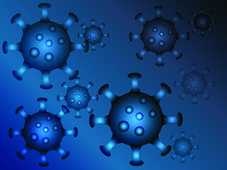 banner about coronavirus to inform and warn about the spread of the disease. the design of the corona virus