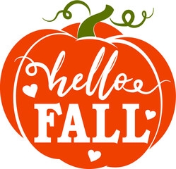 Happy fall pumpkin illustration. .Thanksgiving pumpkin isolated on white background.