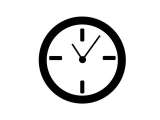 Uhr Vektor Icon isoliert auf weißen Hintergrund