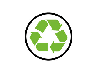Recycling Vektor Icon isoliert auf weißen Hintergrund	