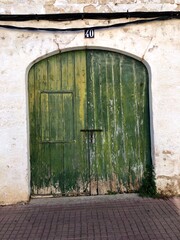 Old wooden entrance in Europe