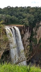 waterfall in the mountains