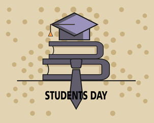 poster design for the world day of the student. Perfect for banners, printing . EPS10