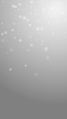 Sparse snowfall Christmas background. Subtle flyin