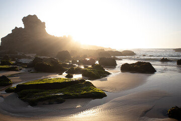 Stones on sunset