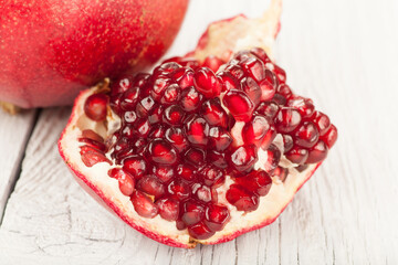 Close up of a pomegranate fruit