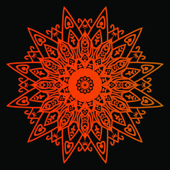mandala design with gradian color