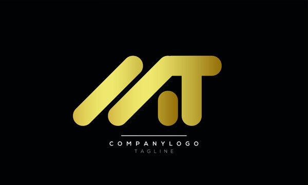 Alphabet letters Initials Monogram logo MT