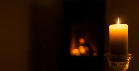 Contemplative ambience with candlelight and a warming open fire home contemplation christmas...