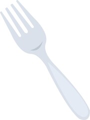 Vector illustration of a silver fork