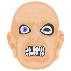 Fototapeta premium Long teeths with blood is dracula icon 