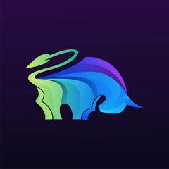 bull colorful logo