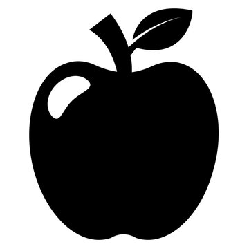 
Round fruit with crisp flesh having pedicle and leaf, representation for apple 
