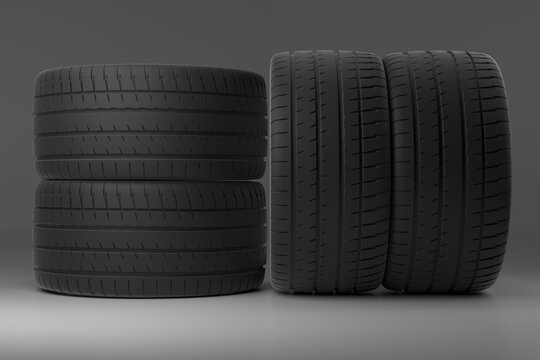 tires isolated on white