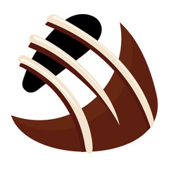 
An assorted chocolate truffle candy flat icon vector 
