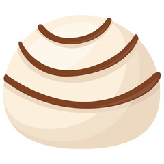 
An assorted chocolate truffle candy flat icon vector 
