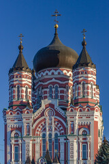 Kyiv, Ukraine, October 14, 2020: The Cathedral of St. Pantaleon or St. Panteleimon - 386028288