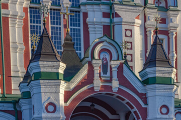 Kyiv, Ukraine, October 14, 2020: The Cathedral of St. Pantaleon or St. Panteleimon - 386028416
