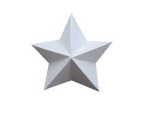A white paper star isolated white