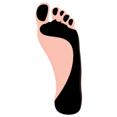 
Walking foot gesture pointing towards foot heel icon
