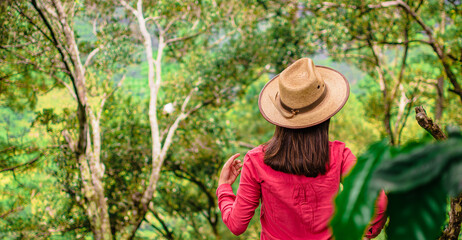 woman in a hat