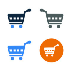 Cart, ecommerce, shopping icon. Vector graphics