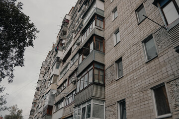 soviet gray scary badly built house from the cold war